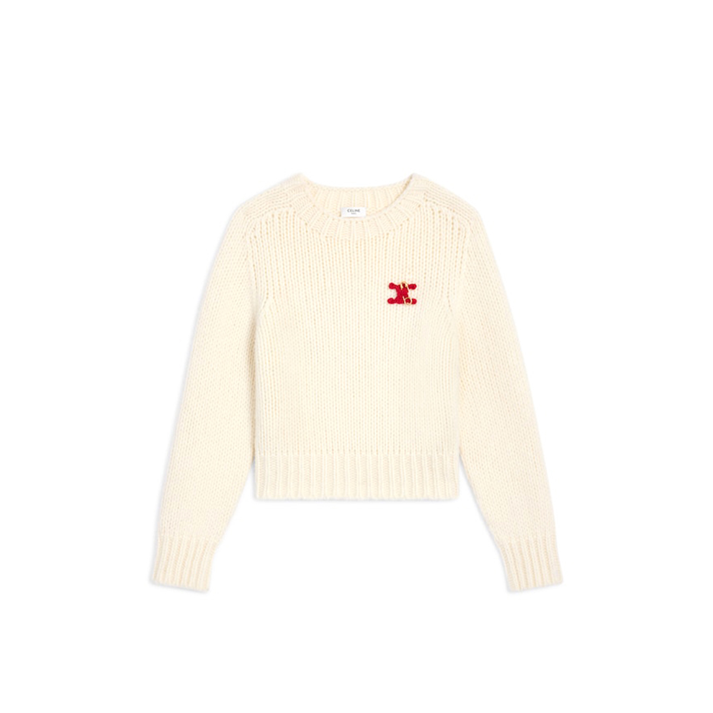 CELINE CREWNECK SWEATER IN CASHMERE AND SILK RY0JL0899.01OW